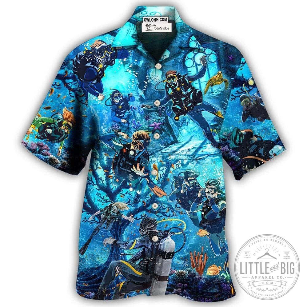 Underwater Scuba Diving Ocean Life Hawaiian Shirt