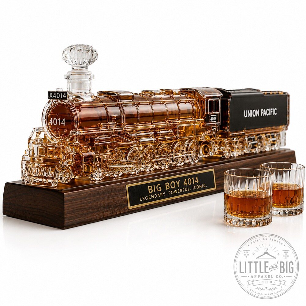 Big Boy 4014 Train Whiskey Decanter Set for Unique Bar Decor