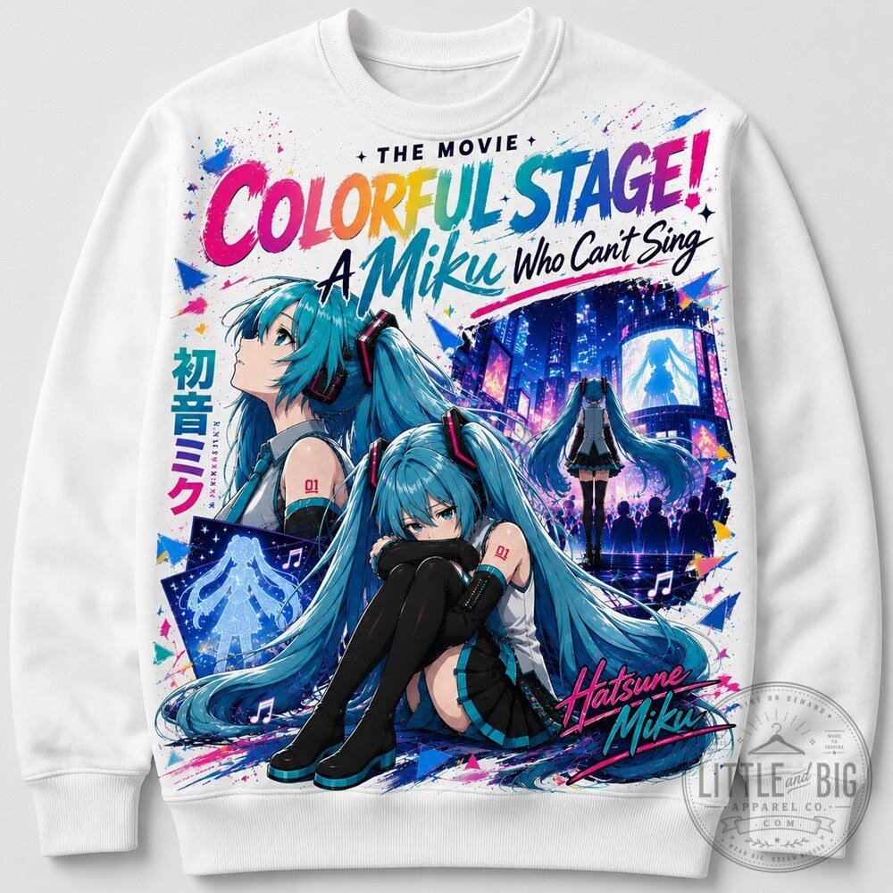 Colorful Stage Miku Can't Sing Sweatshirt for Stylish Fan Events