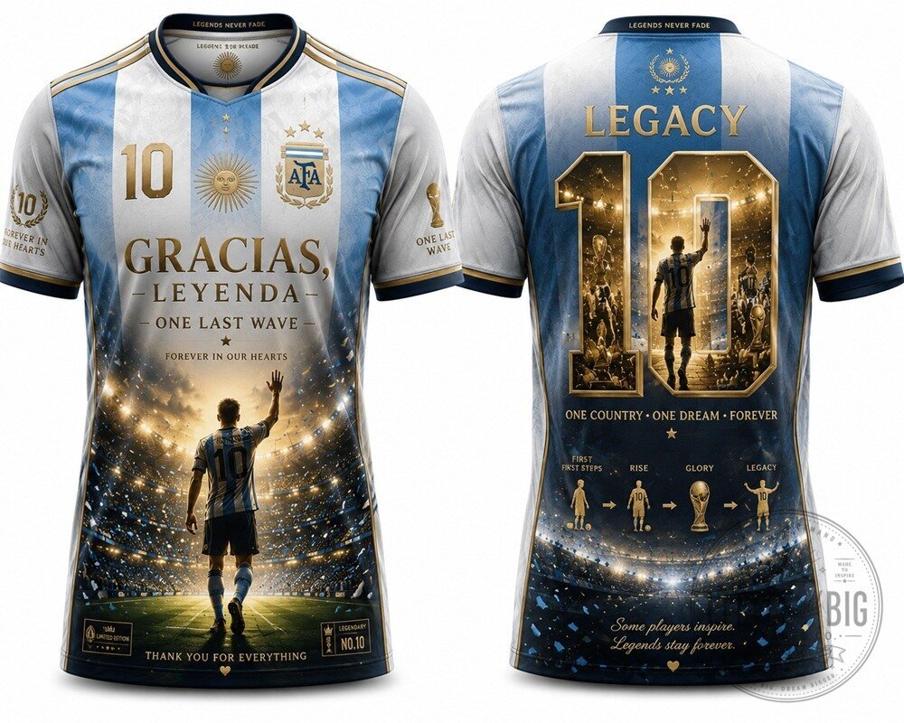 Messi International Retirement Tribute Shirt for Fans' Unforgettable Legacy