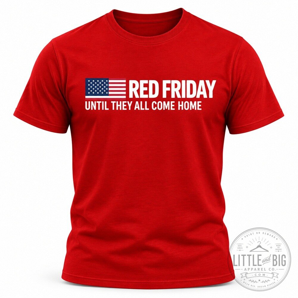 Men's Red Friday Print T-Shirt for Day Style