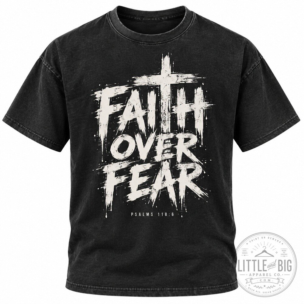 Faith Over Fear Oversized T-Shirt - Premium Streetwear