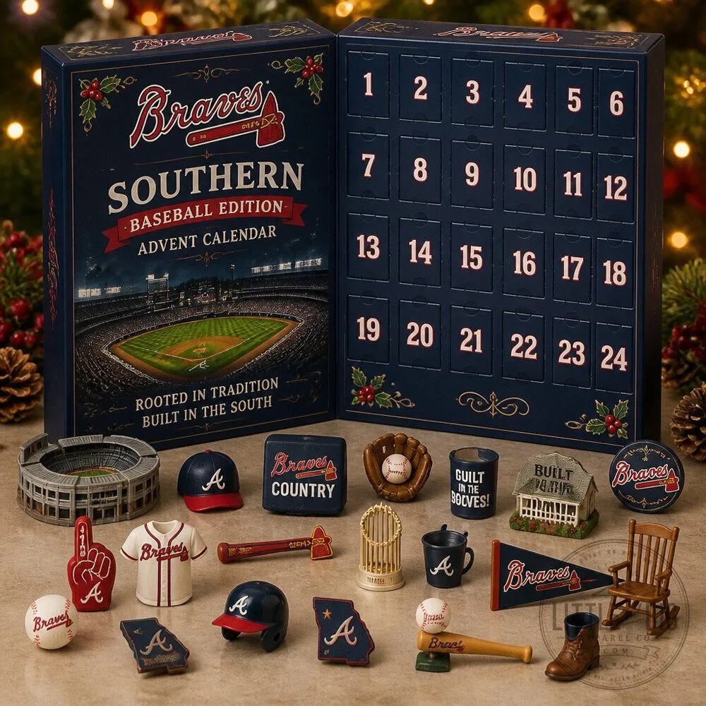 24 Day Braves Baseball Advent Calendar With Southern Lifestyle Collectibles