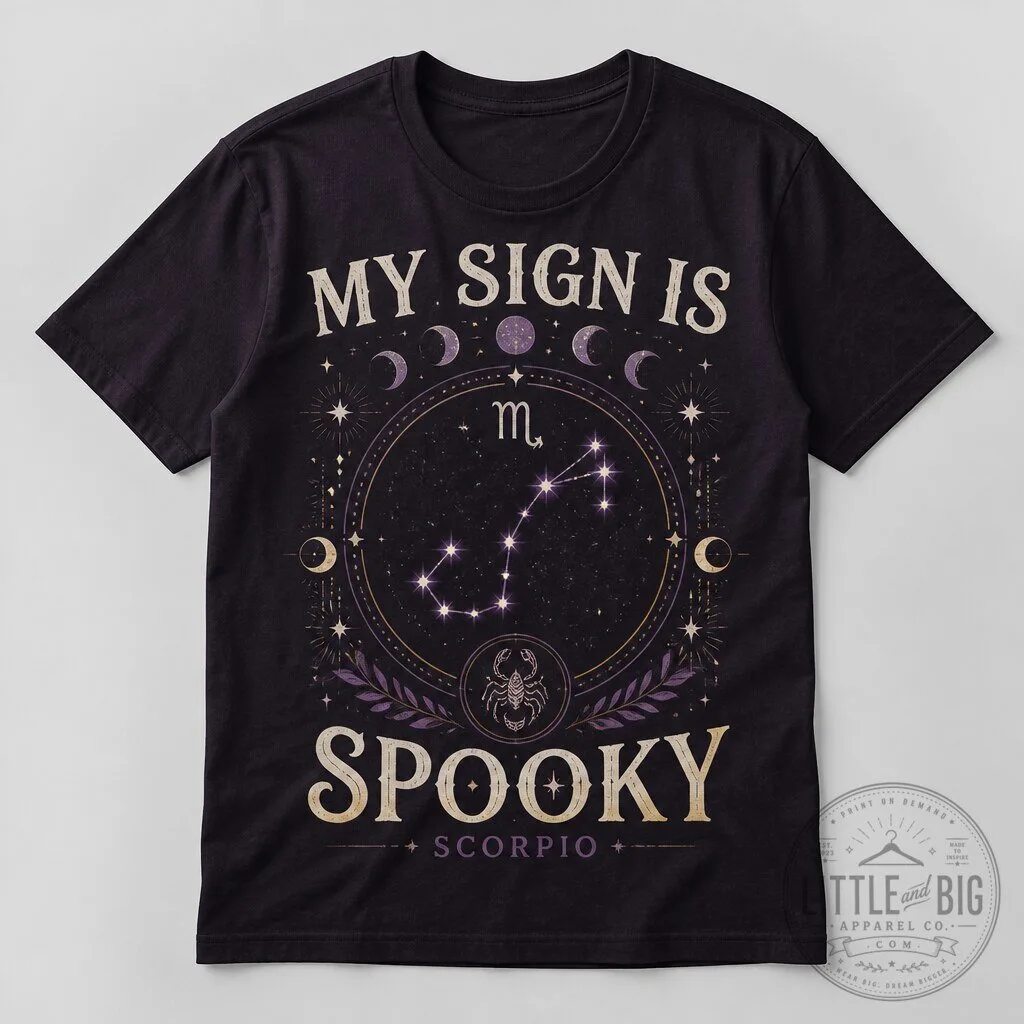 My Sign Is Spooky Zodiac Halloween T-Shirt Personalized Zodiac Shirt