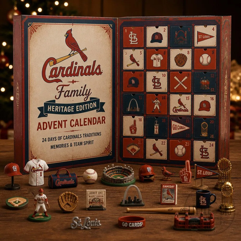 24 Day Cardinals Baseball Advent Calendar With Family Heritage Collectibles