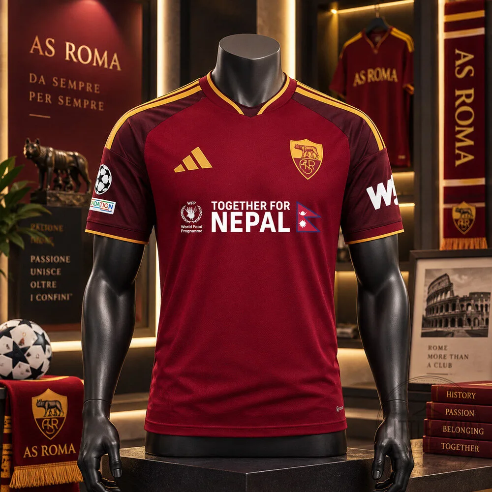 AS Roma Together for Nepal Jersey - Support a Worthy Cause