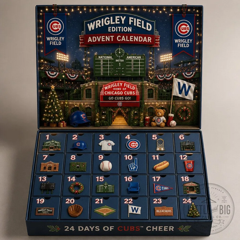 24 Day Cubs Baseball Advent Calendar With Wrigley Field Miniature Collectibles