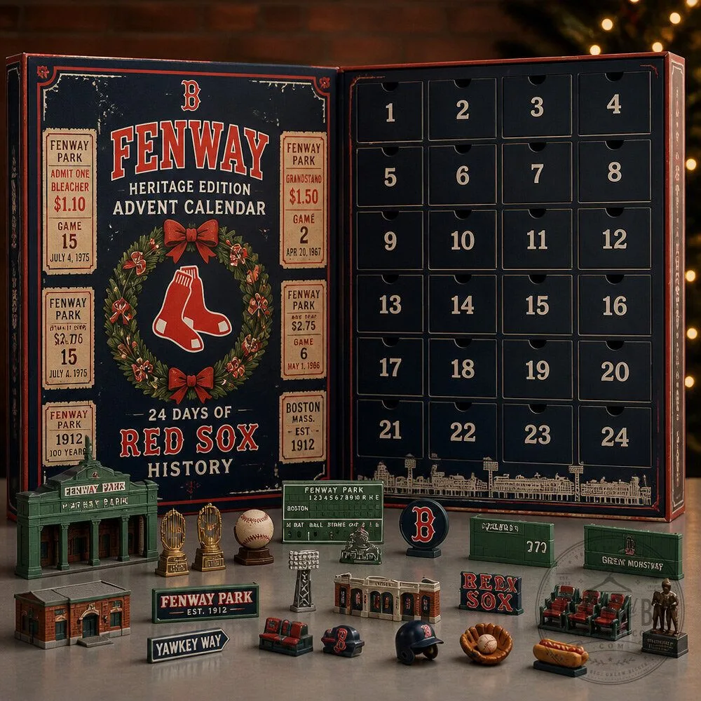 24 Day Red Sox Baseball Advent Calendar With Fenway Heritage Miniatures