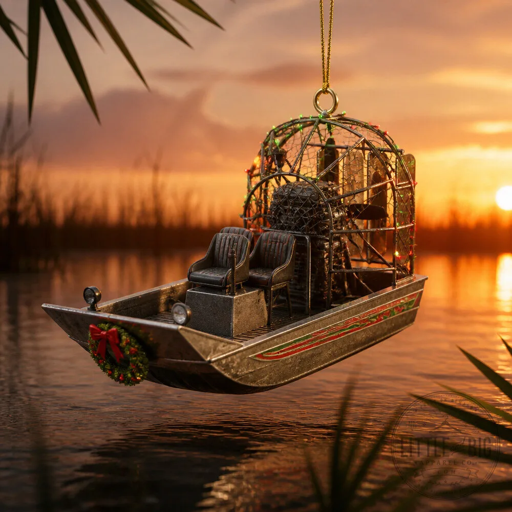 GTA 6 Christmas Ornament 3D Holiday Airboat Collectible for Gamers Fans