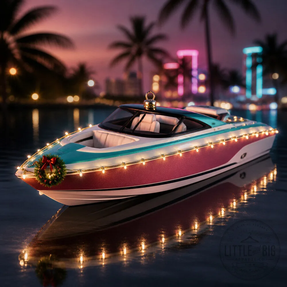 GTA 6 Christmas Holiday Speedboat Collectible for Gamers Boating Fans Ornament