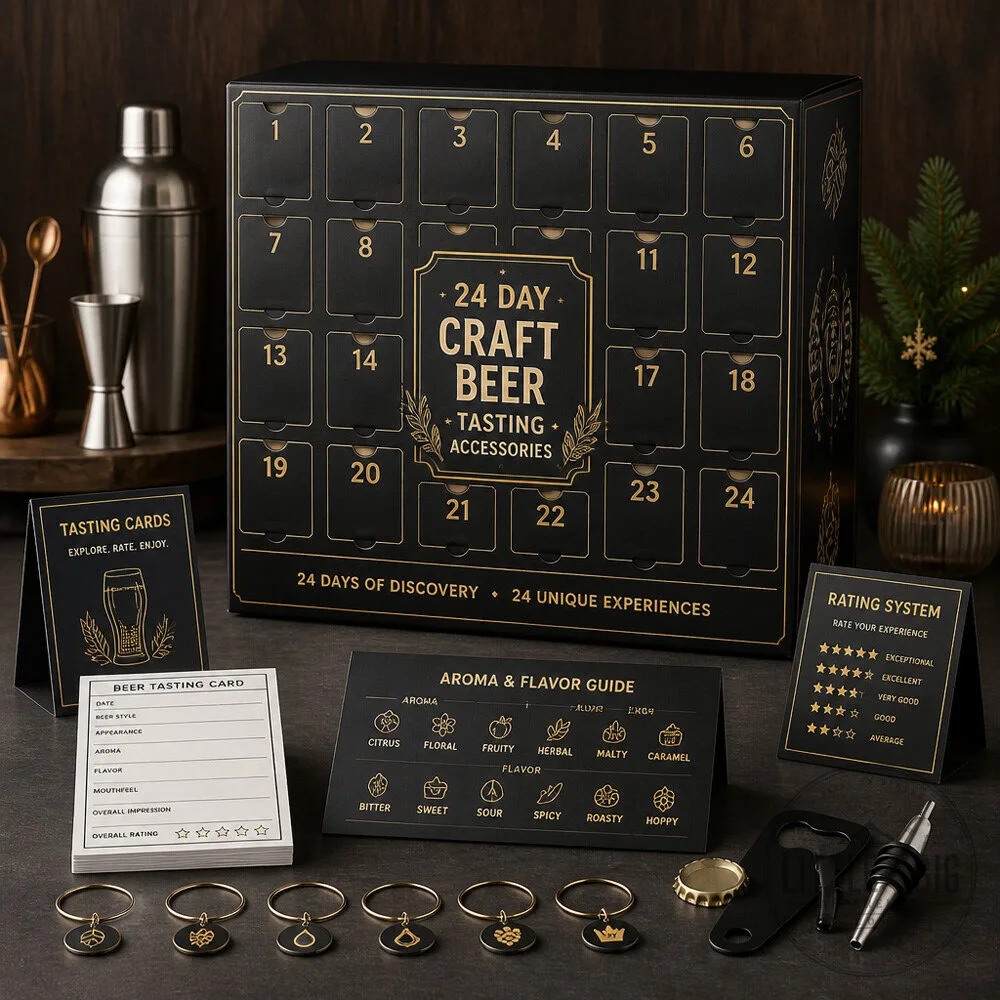 Beer Advent Calendar with 24 Day Craft Beer Tasting Accessories Flavor And Experience