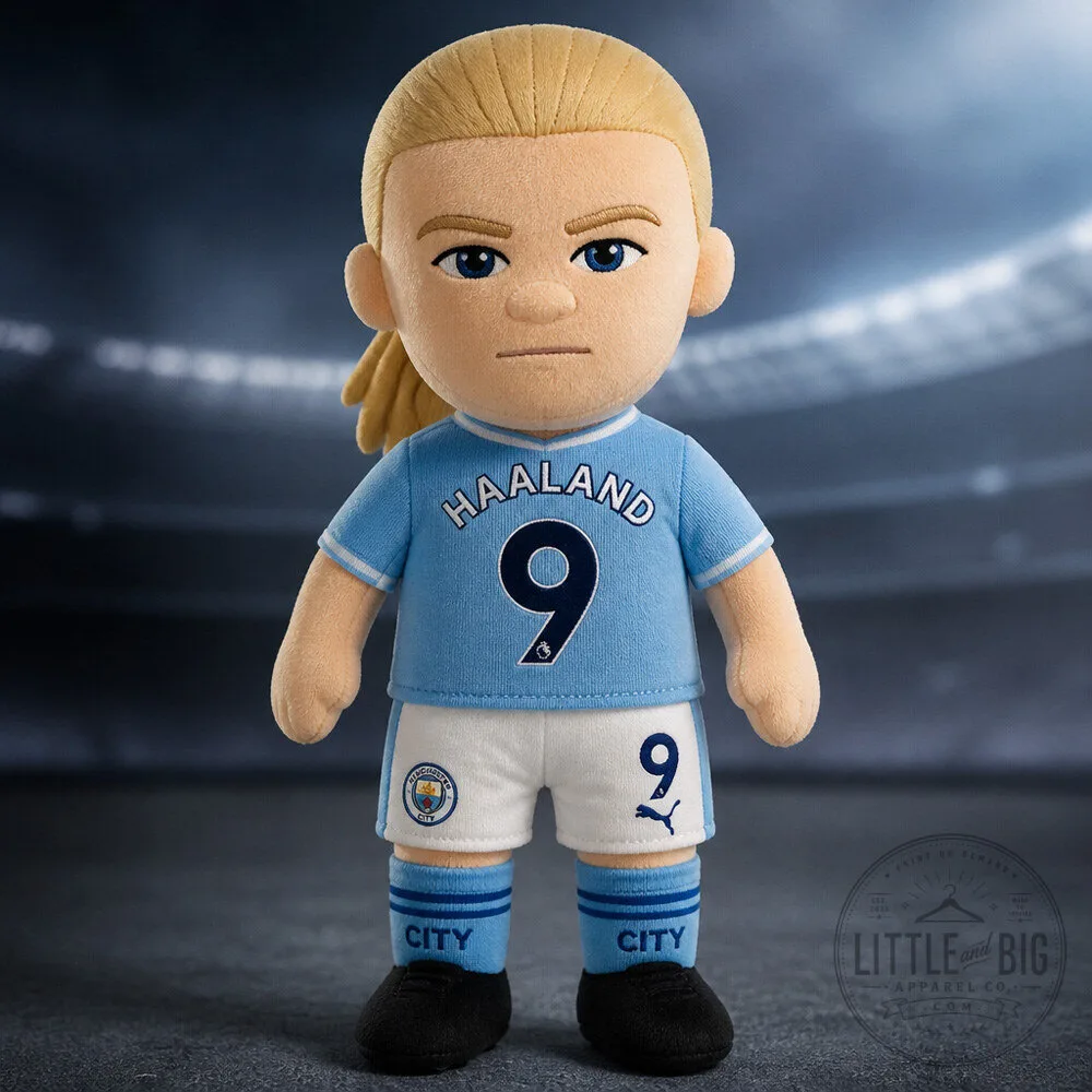 "Get Your Erling Haaland Number 9 Manchester City Fan Collectible" 7 Erling Haaland Number 9 Manchester City Soccer Player Stuffed Toy Football Fan Collectible