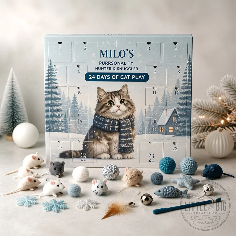 Cat Play Advent Calendar With Personalized Mini Cat Toys and Holiday Accessories