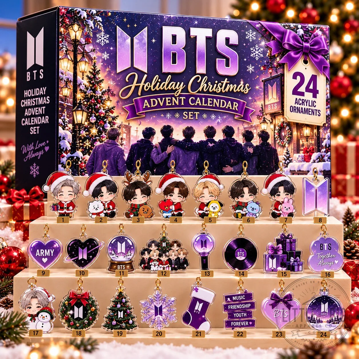 BTS 2026 Purple Christmas Advent Calendar Collection World Tour Trending