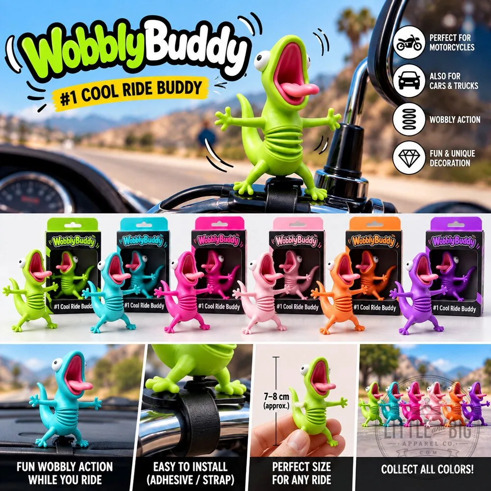 Motorcycle Accessory Figurine WobblyBuddy Lizard Cool Ride Buddy