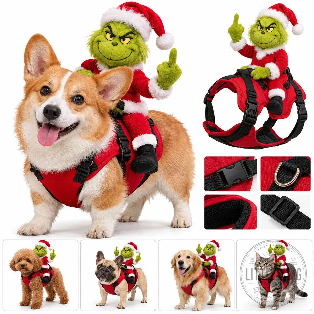 Grumpyrider Grinch Dog Harness Costume 2026