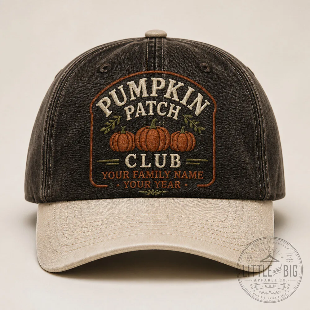 Pumpkin Patch Club Cap Fall Embroidered Hat for Pumpkin Patch Trips