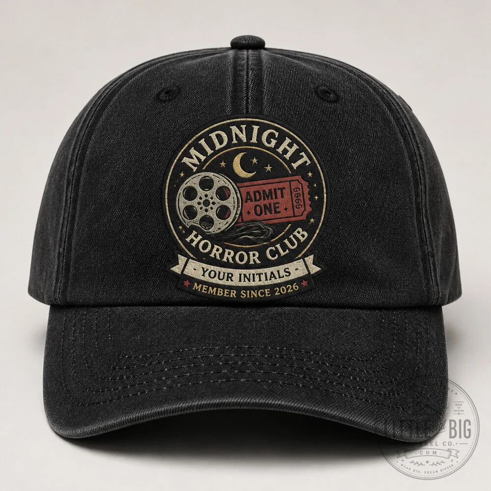 Midnight Horror Club Cap Horror Movie Fan Embroidered Hat