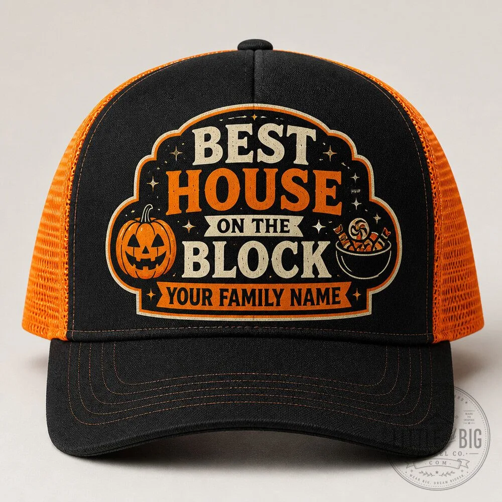 Best House on the Block Trucker Cap Halloween Host Hat