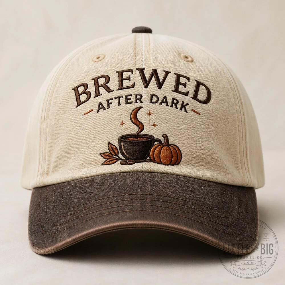 Brewed After Dark Cap Pumpkin Spice Fall Coffee Hat