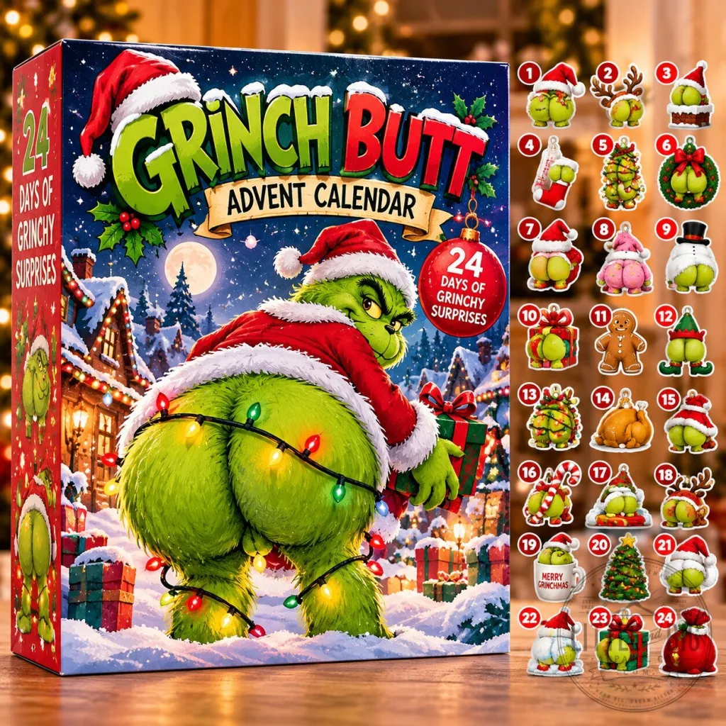 Funny Grinch Butt Christmas 2026 24 Days of Naughty Holiday Surprises Advent Calendar Funny Grinch Butt Christmas 2026 24 Days of Naughty Holiday Surprises Advent Calendar