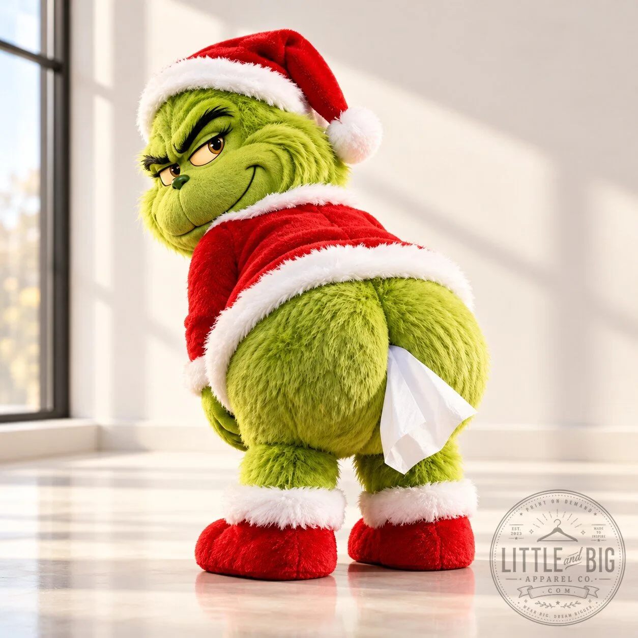 The Funny Gift Grinch Butt Plush Tissue Box Holder 2026 Christmas